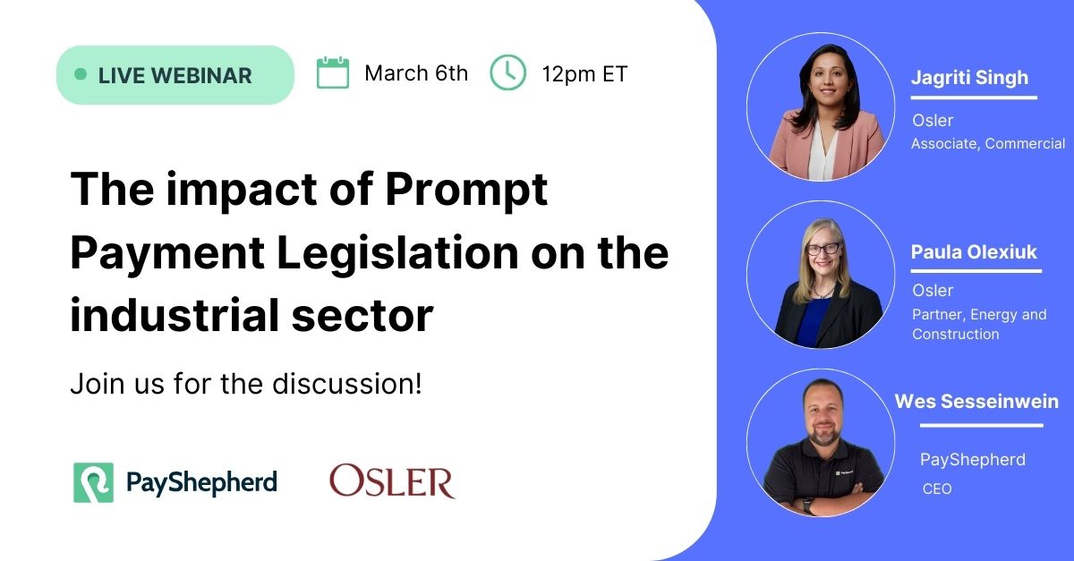 The impact of Prompt Payment Legislation on the industrial sector